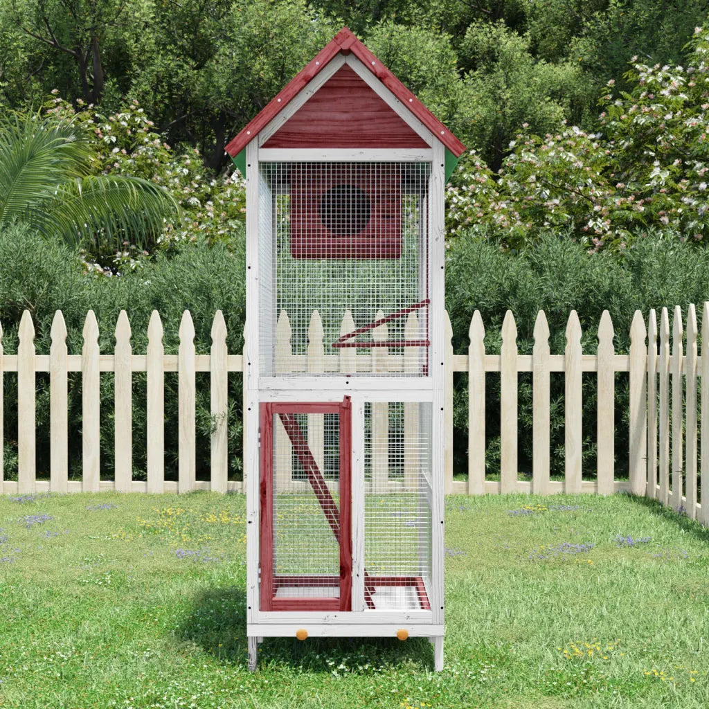 Casetta per uccelli 60x58,5x160 cm legno massello di pino