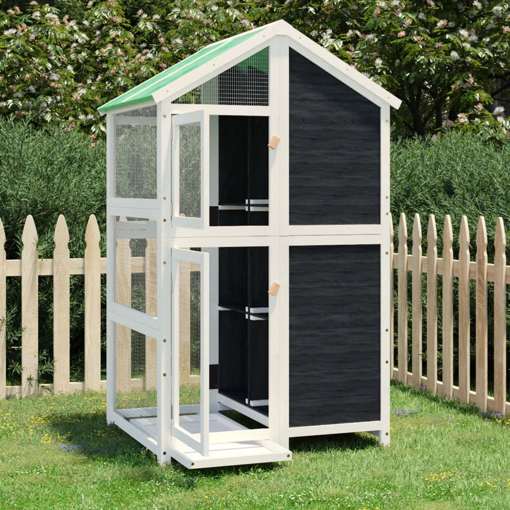 Casetta uccelli 97x81x152 cm legno pino, colori vari