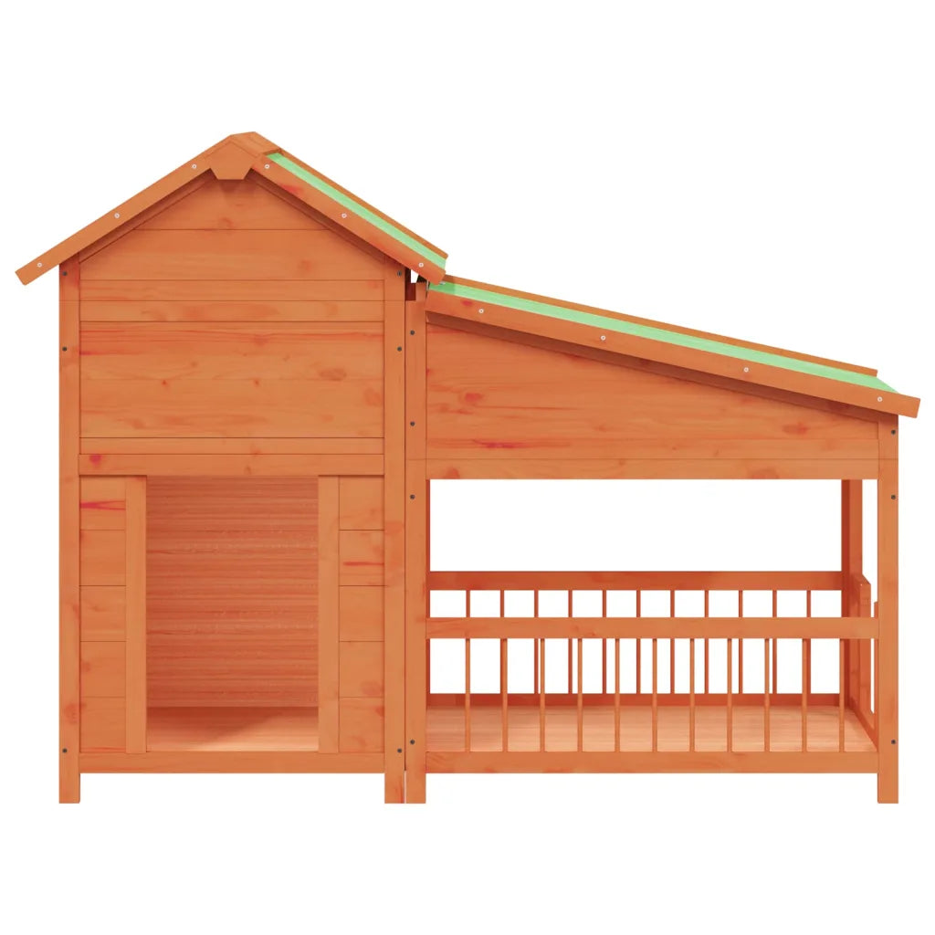 Cuccia per cani 143x60,5x109 cm in legno massello di pino