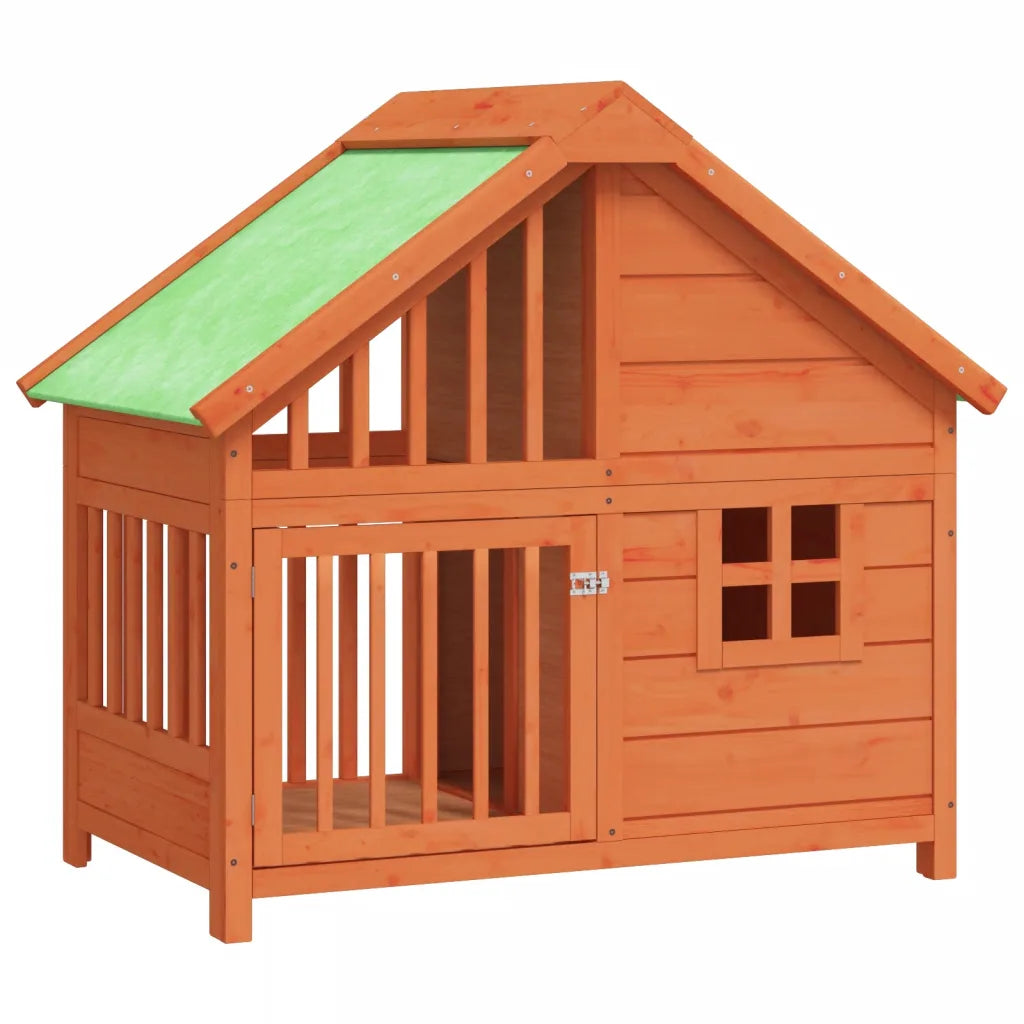 Cuccia per cani 96x60,5x87 cm in legno massello di pino