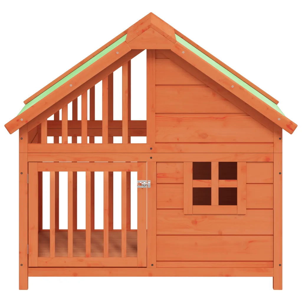 Cuccia per cani 96x60,5x87 cm in legno massello di pino