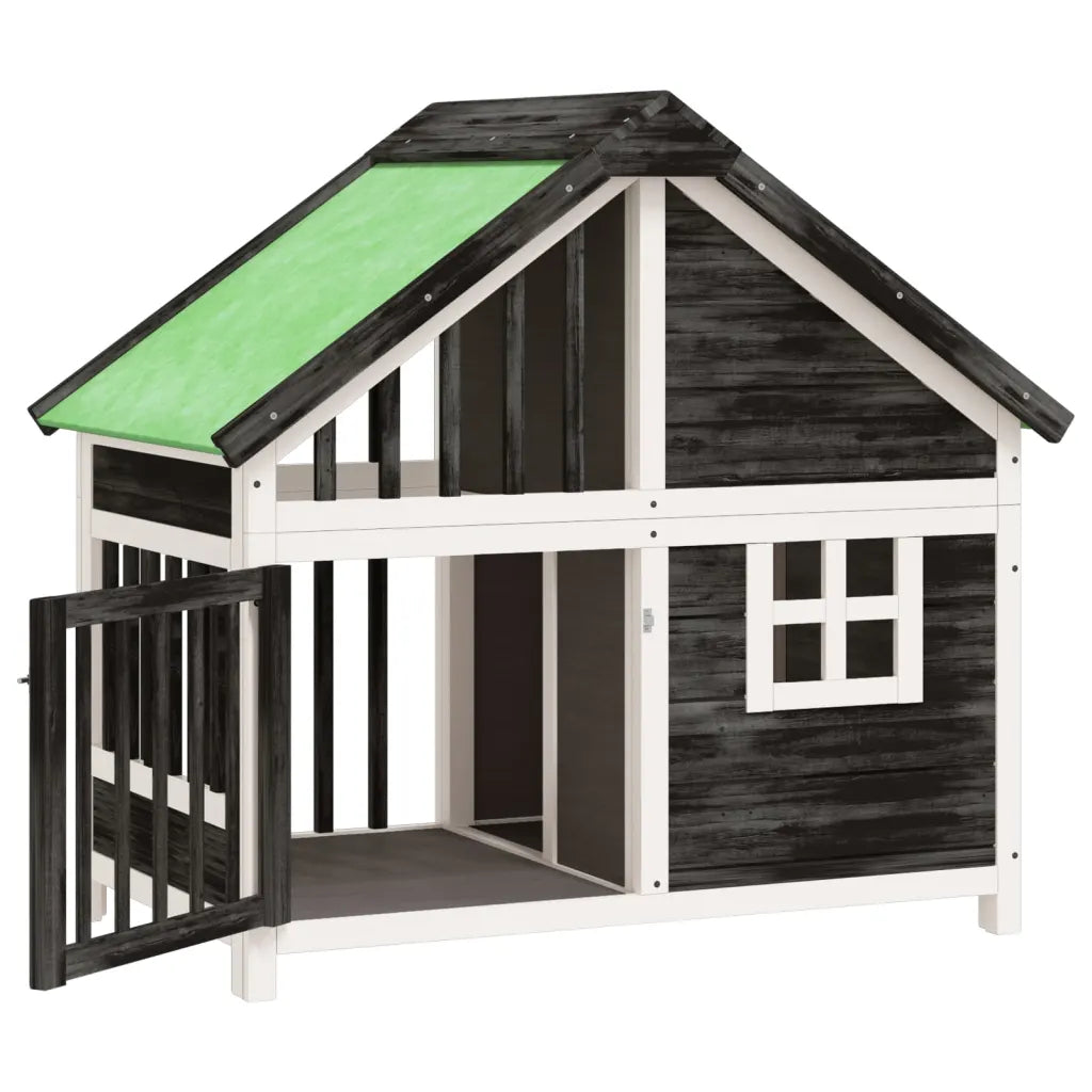 Cuccia per cani 96x60,5x87 cm in legno massello di pino
