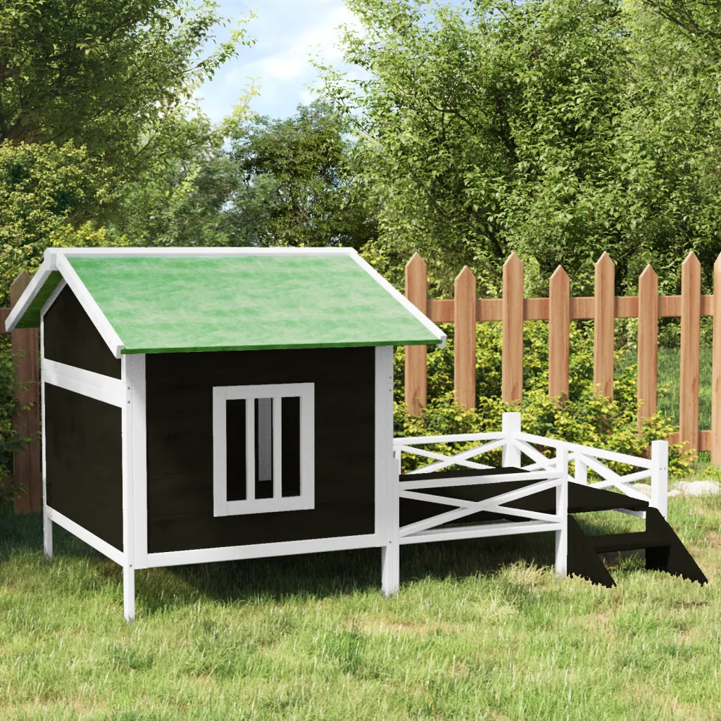 Cuccia per cani 159x120x88,5 cm in legno massello di pino
