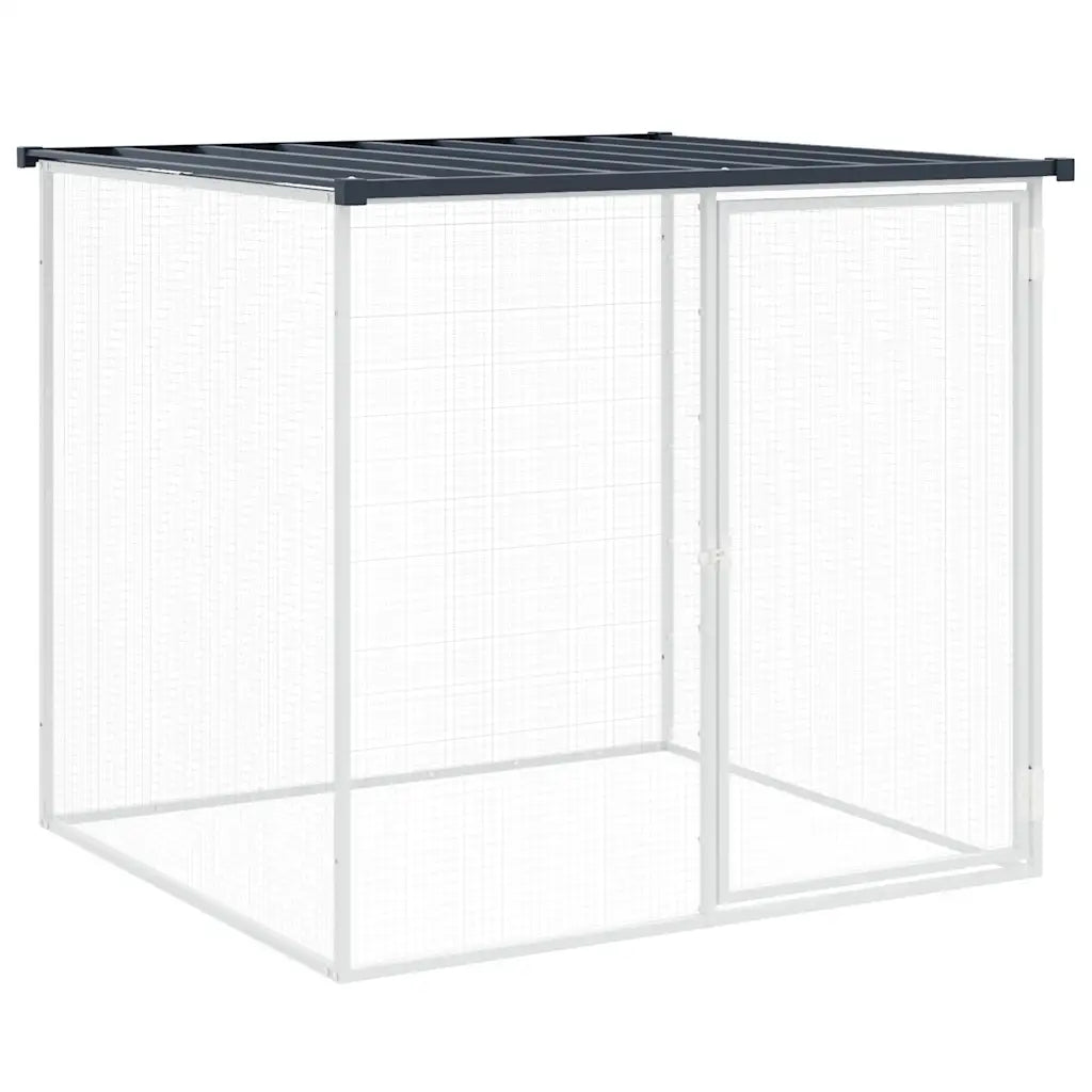 Gabbia per polli con tetto 103x98x90 cm acciaio zincato