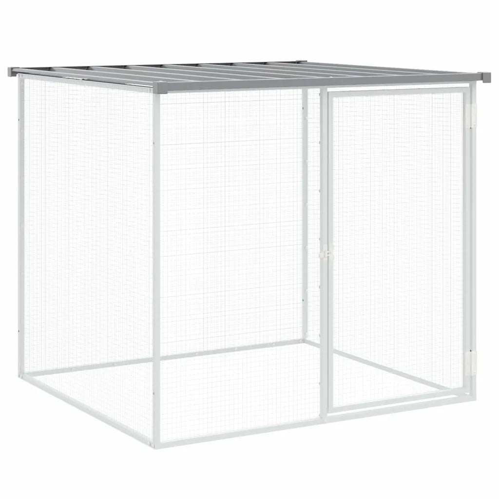 Gabbia per polli con tetto 103x98x90 cm acciaio zincato