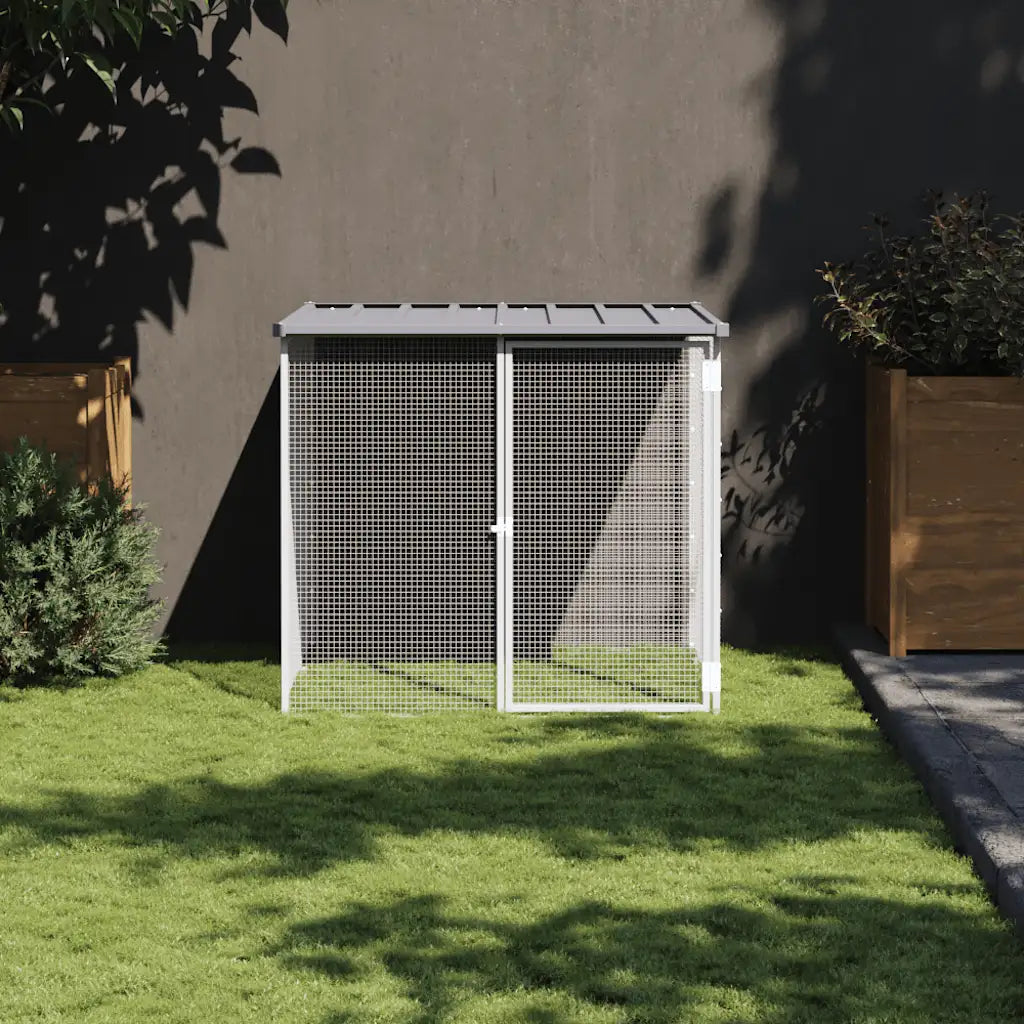 Gabbia per polli con tetto 103x98x90 cm acciaio zincato