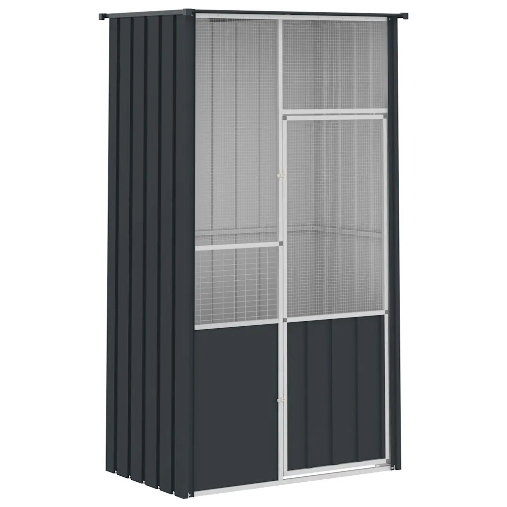 Gabbia per uccelli 115x78x200 cm in acciaio zincato