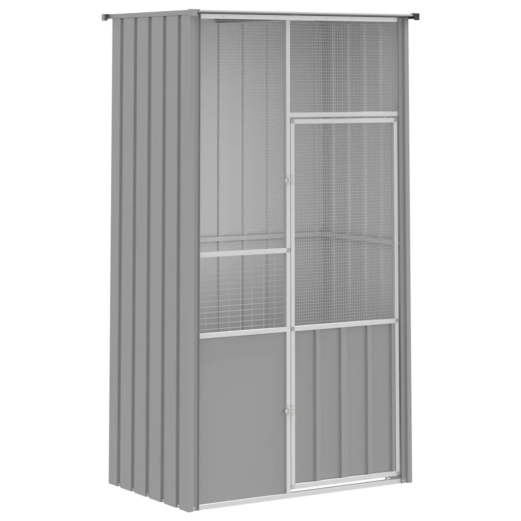 Gabbia per uccelli 115x78x200 cm in acciaio zincato