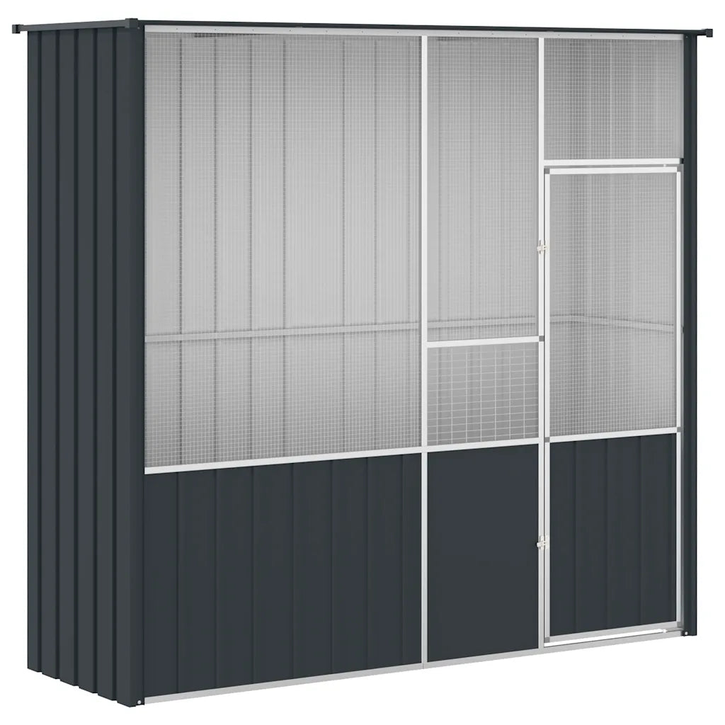Gabbia per uccelli 215x78x200 cm in acciaio zincato