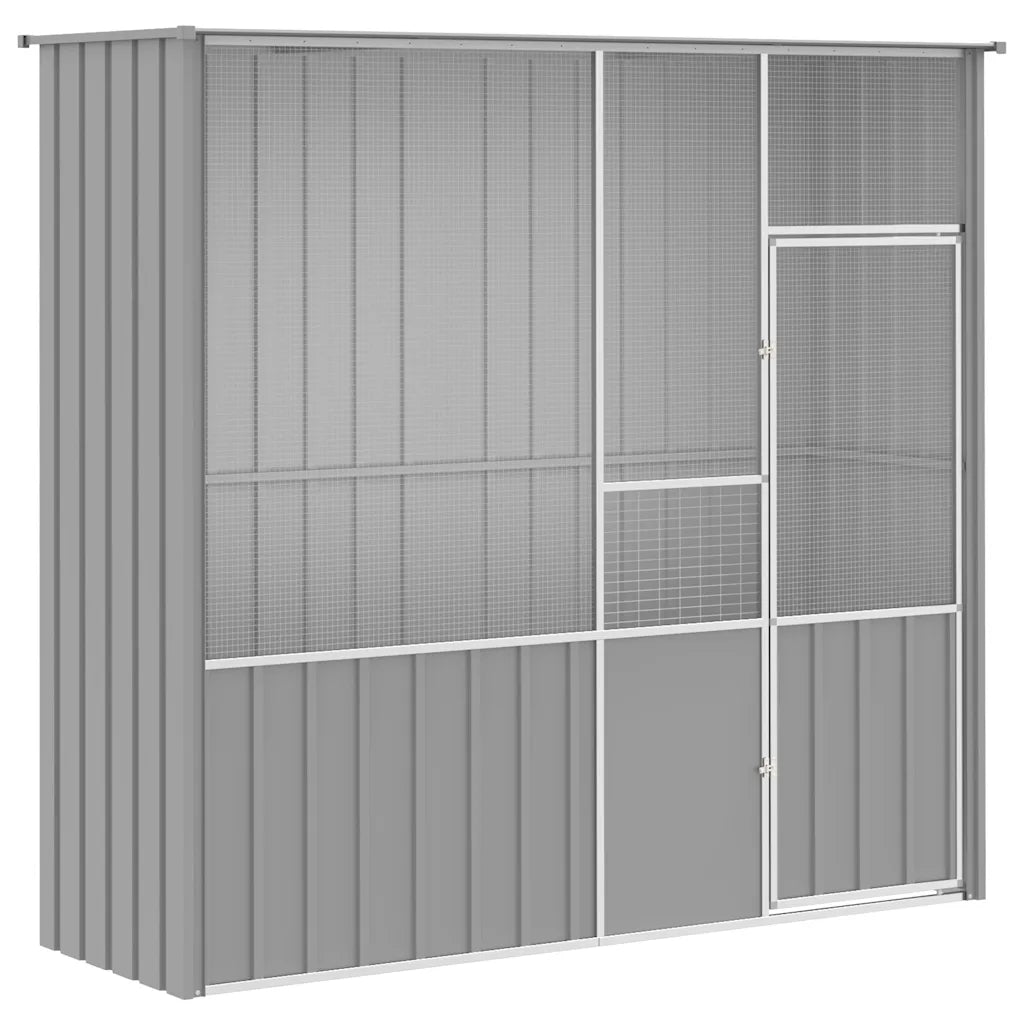 Gabbia per uccelli 215x78x200 cm in acciaio zincato