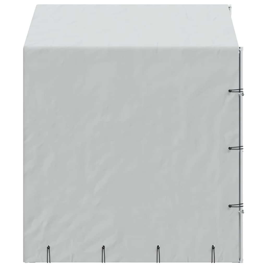 Cuccia Cani da Esterno Tetto Argento 2x2x2,5 m Acciaio Zincato