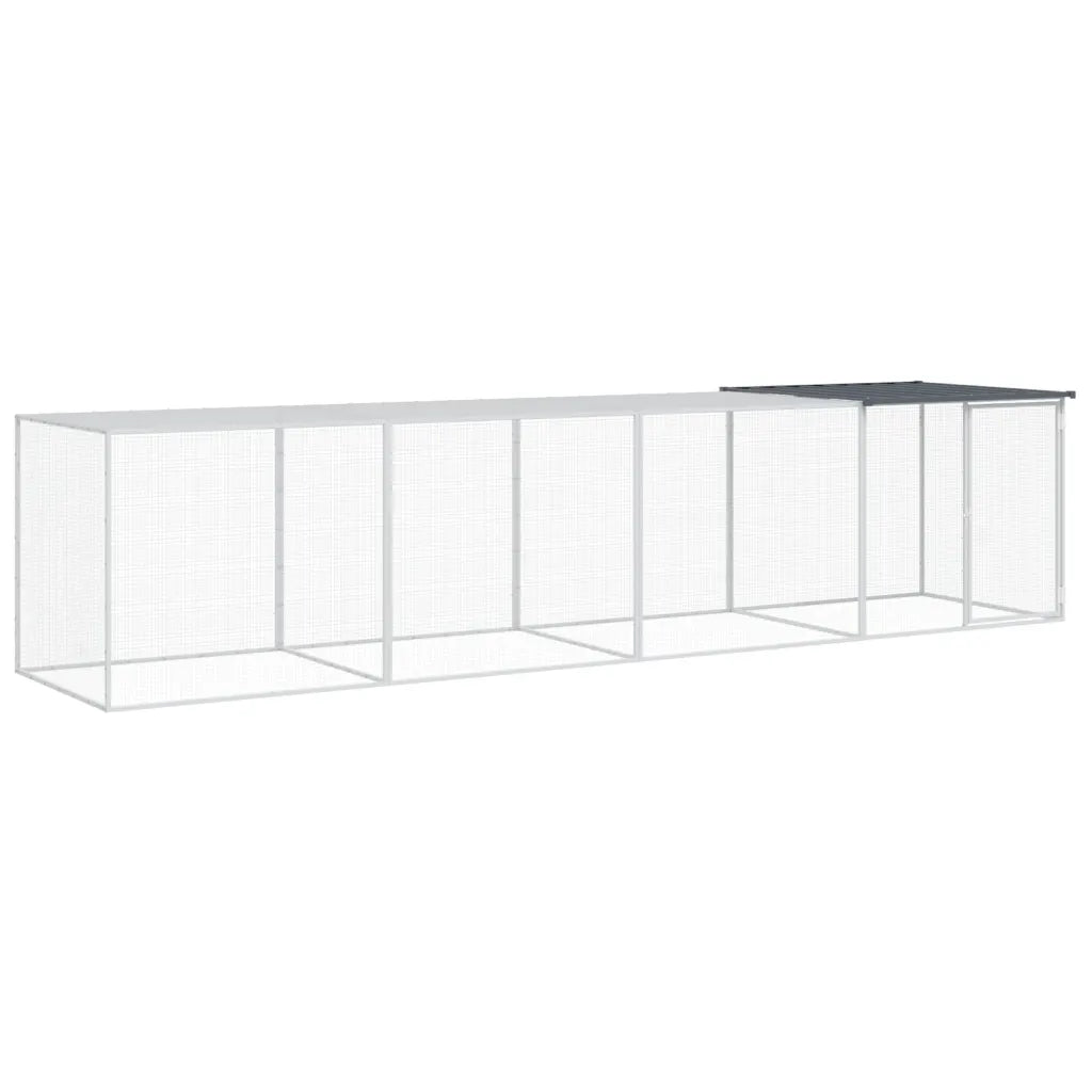 Gabbia per polli con tetto 403x98x90 cm, 1+3 estensioni