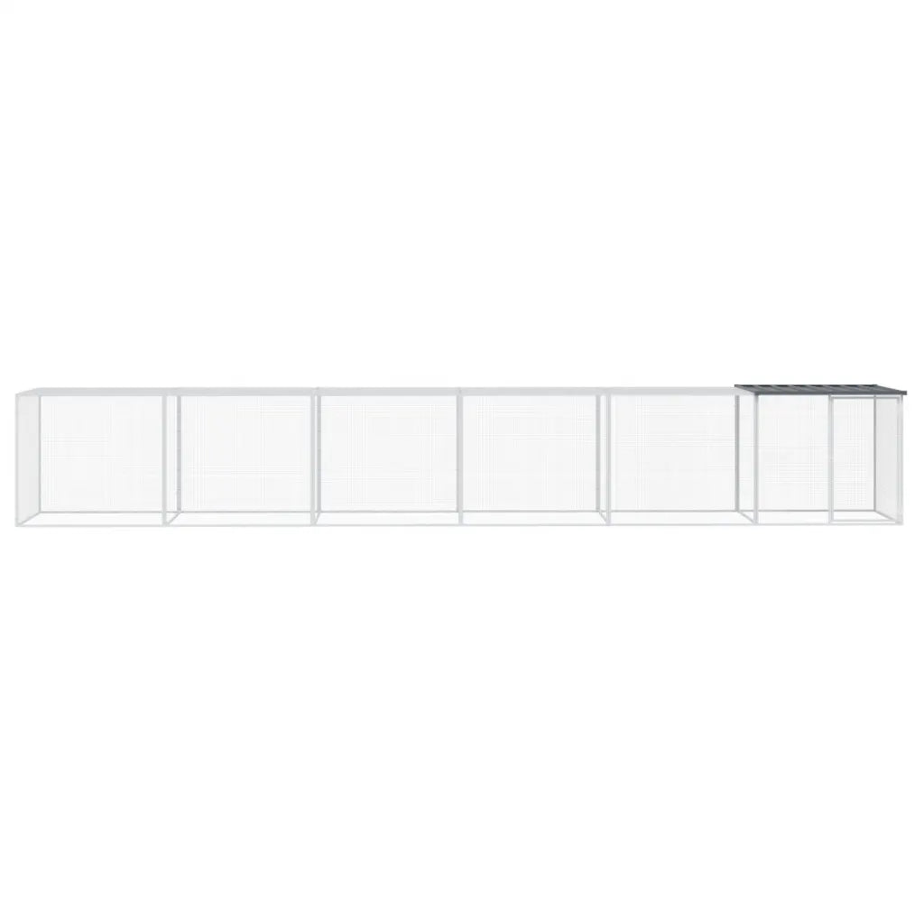 Gabbia per polli con tetto 603x98x90 cm, 6 pannelli