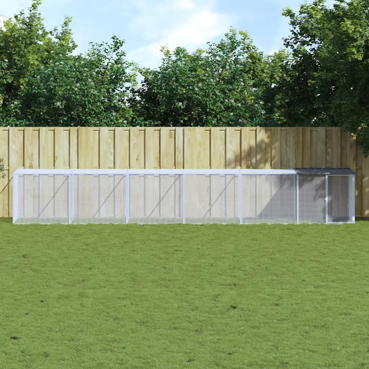 Gabbia per polli con tetto 603x98x90 cm, 6 pannelli