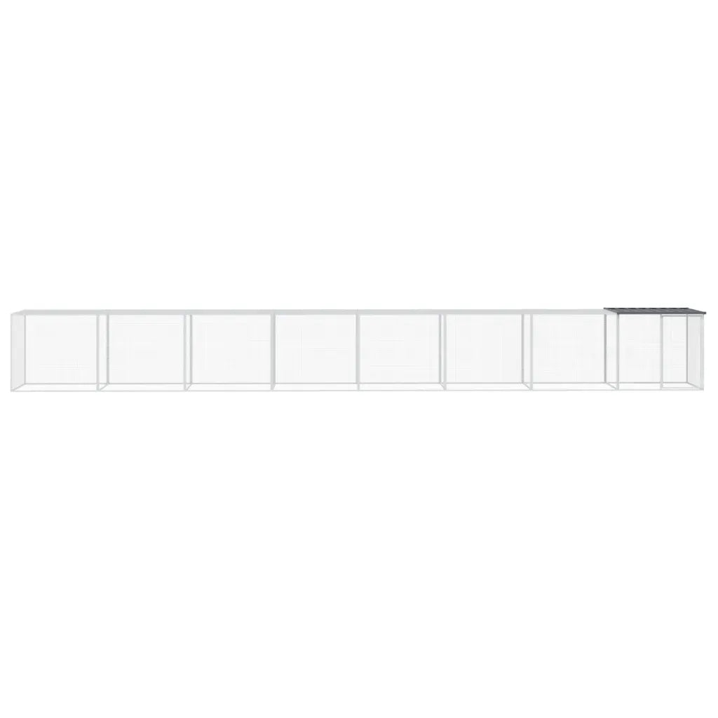 Gabbia per polli con tetto 803x98x90 cm, 7 estensioni 100x90x90