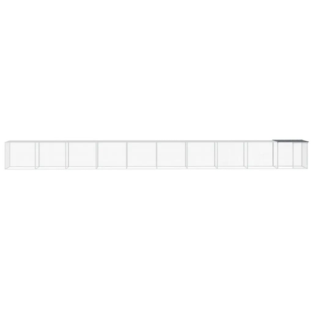 Gabbia per polli con tetto 1003x98x90 cm acciaio zincato
