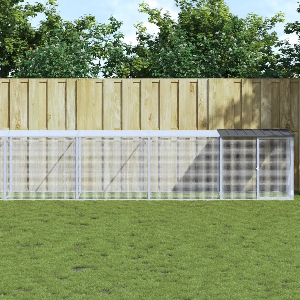 Gabbia per polli con tetto 1003x98x90 cm acciaio zincato