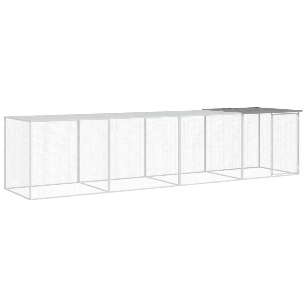 Gabbia per polli con tetto 403x98x90 cm, estensioni 103x98x90