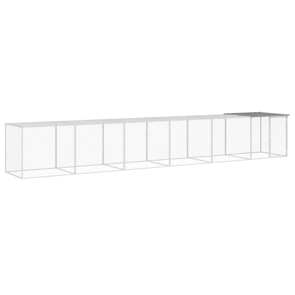 Gabbia per polli con tetto 603x98x90 cm, 6 pannelli