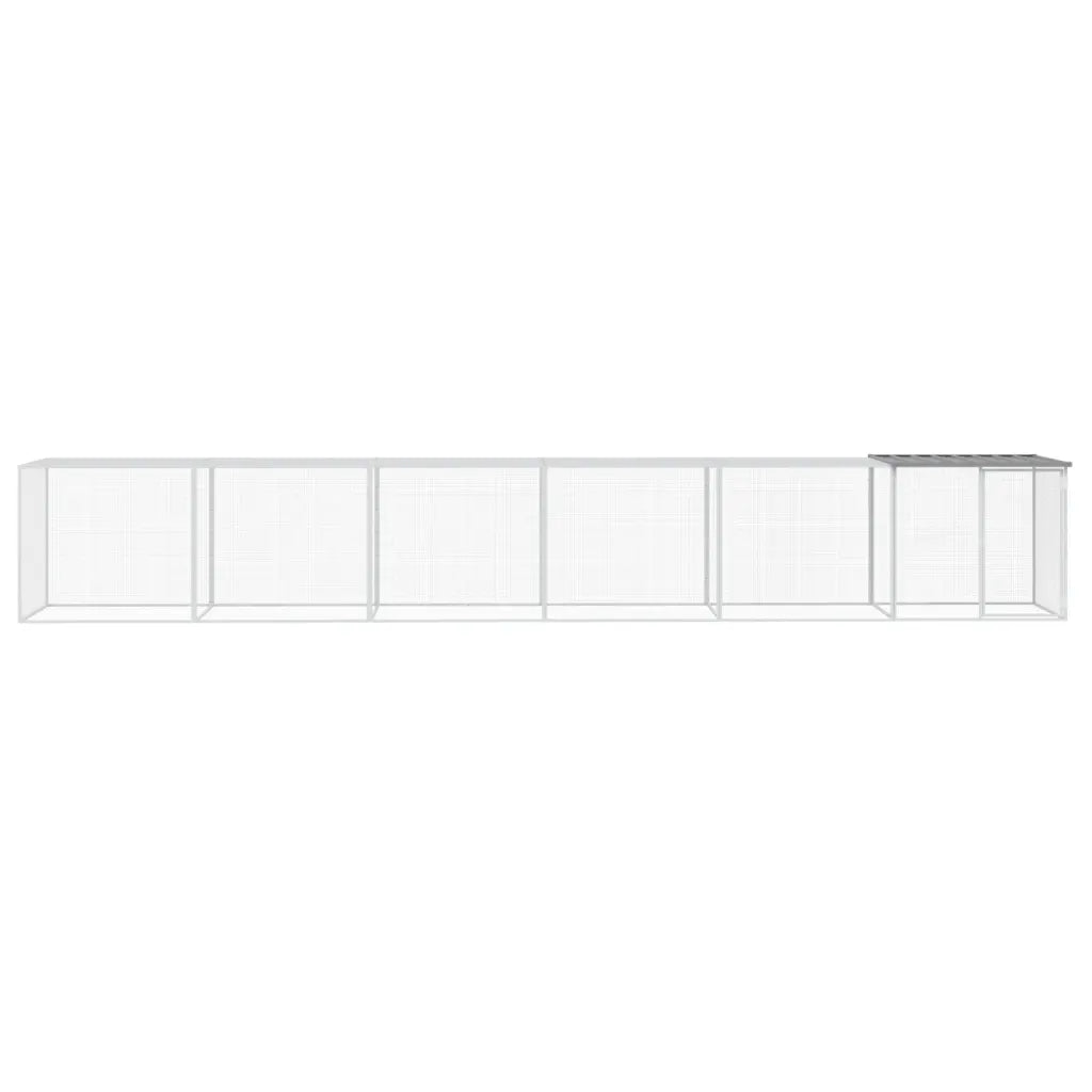 Gabbia per polli con tetto 603x98x90 cm, 6 pannelli
