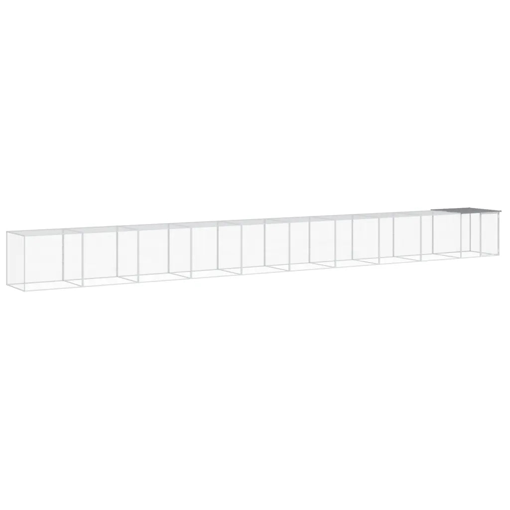 Gabbia per polli con tetto 1003x98x90 cm acciaio zincato