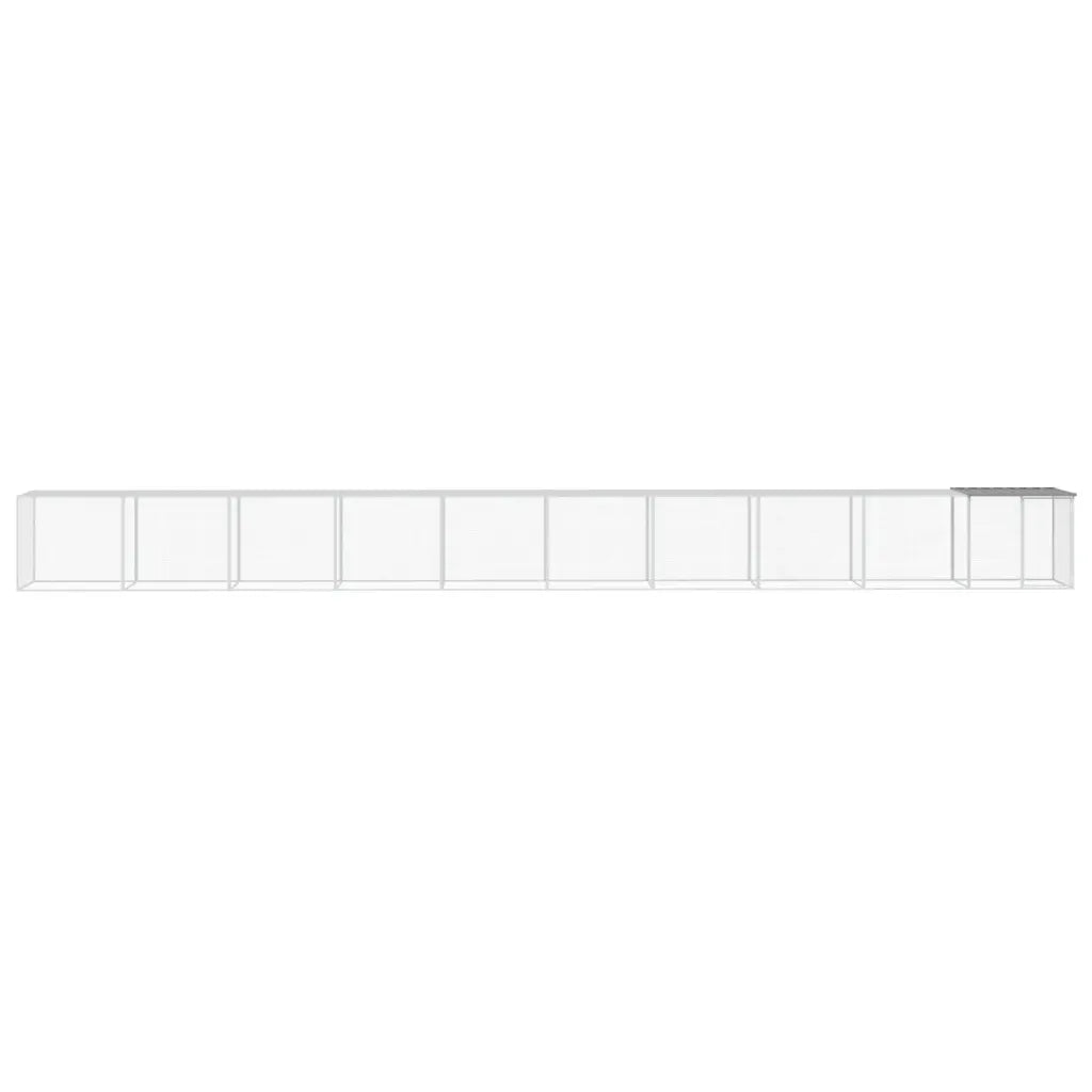 Gabbia per polli con tetto 1003x98x90 cm acciaio zincato