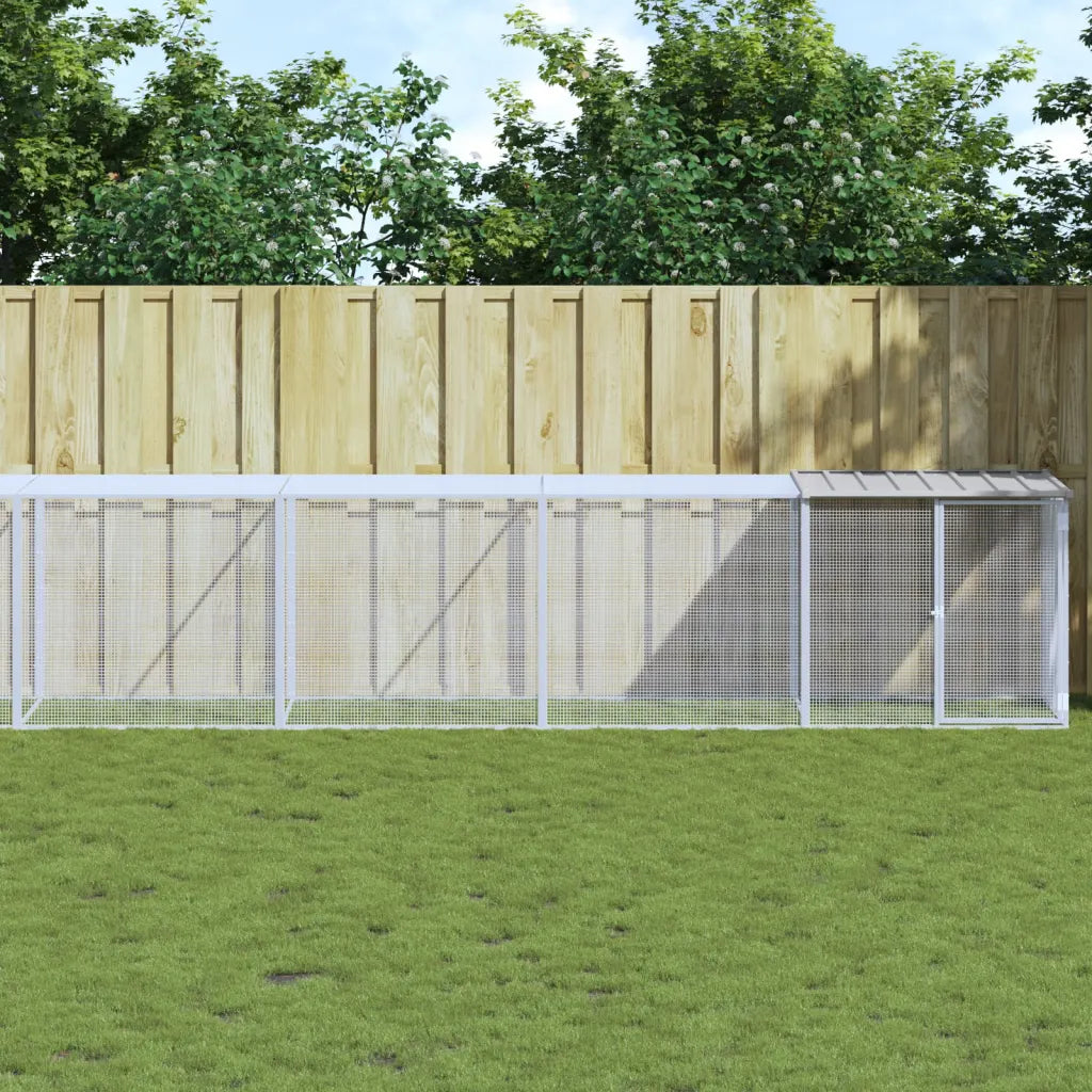 Gabbia per polli con tetto 1003x98x90 cm acciaio zincato