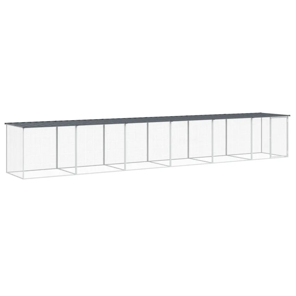 Gabbia per polli con tetto 603x98x90 cm, 5 pannelli