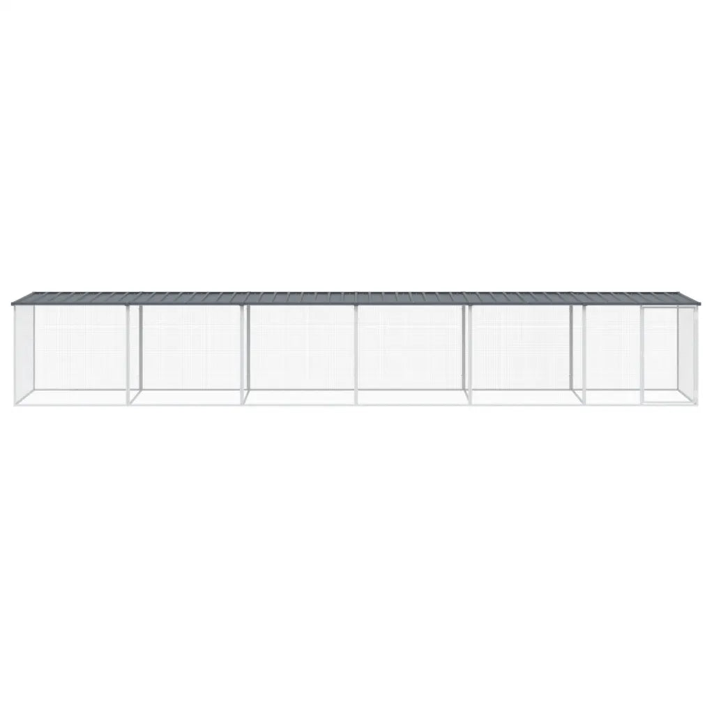 Gabbia per polli con tetto 603x98x90 cm, 5 pannelli