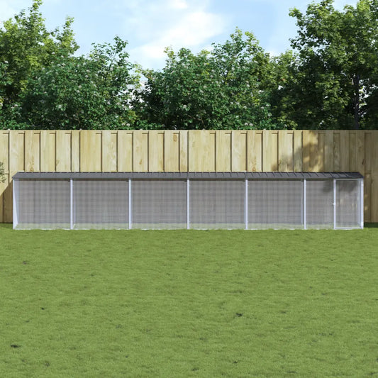 Gabbia per polli con tetto 603x98x90 cm, 5 pannelli