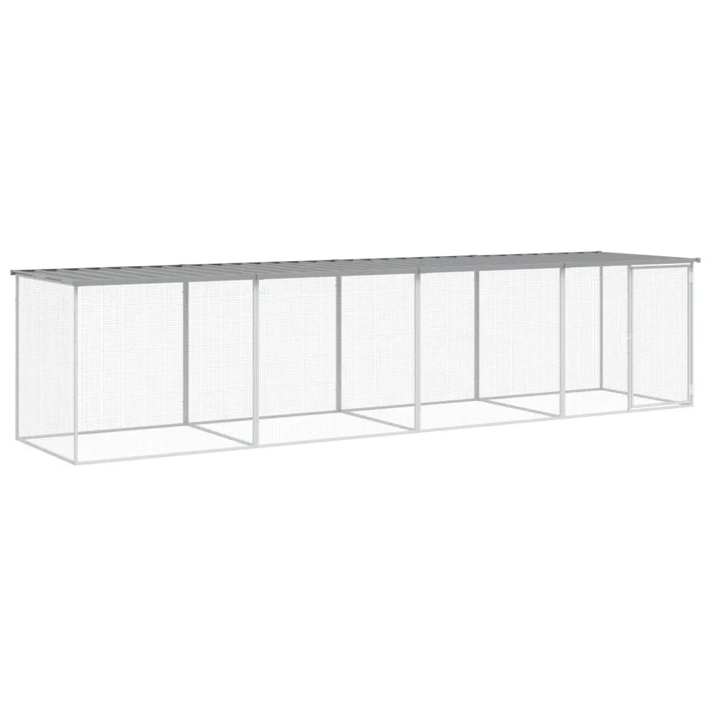 Gabbia per polli con tetto 403x98x90 cm, 1+3 estensioni