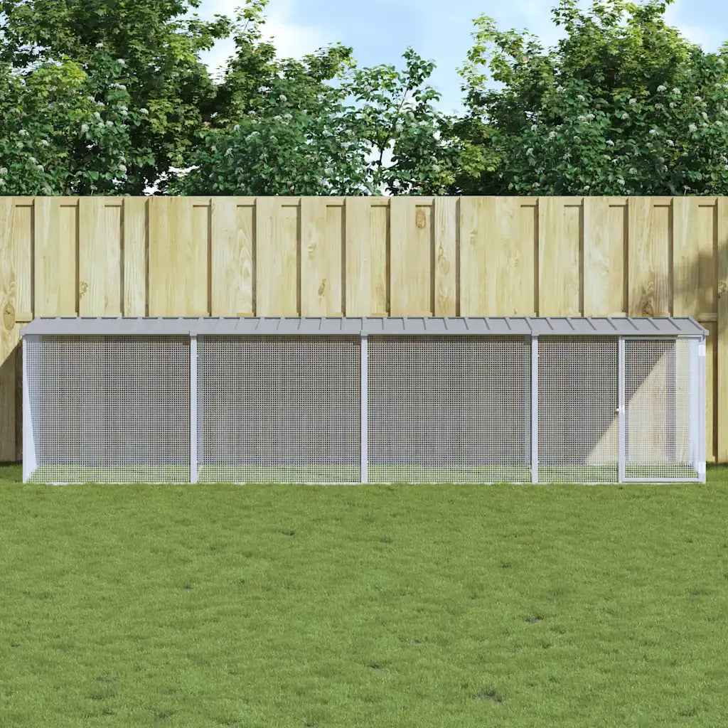 Gabbia per polli con tetto 403x98x90 cm, 1+3 estensioni