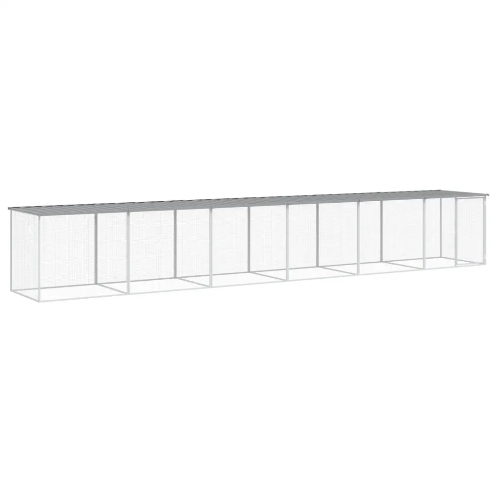 Gabbia per polli con tetto 603x98x90 cm, 5 pannelli