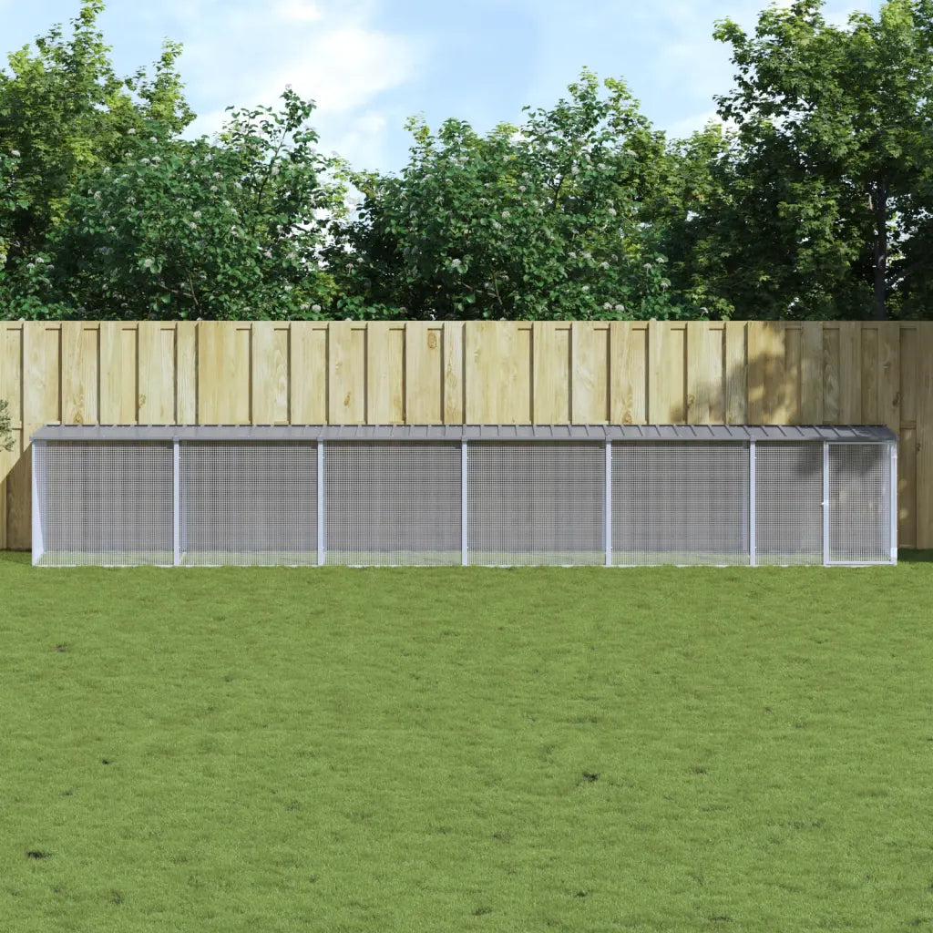Gabbia per polli con tetto 603x98x90 cm, 5 pannelli
