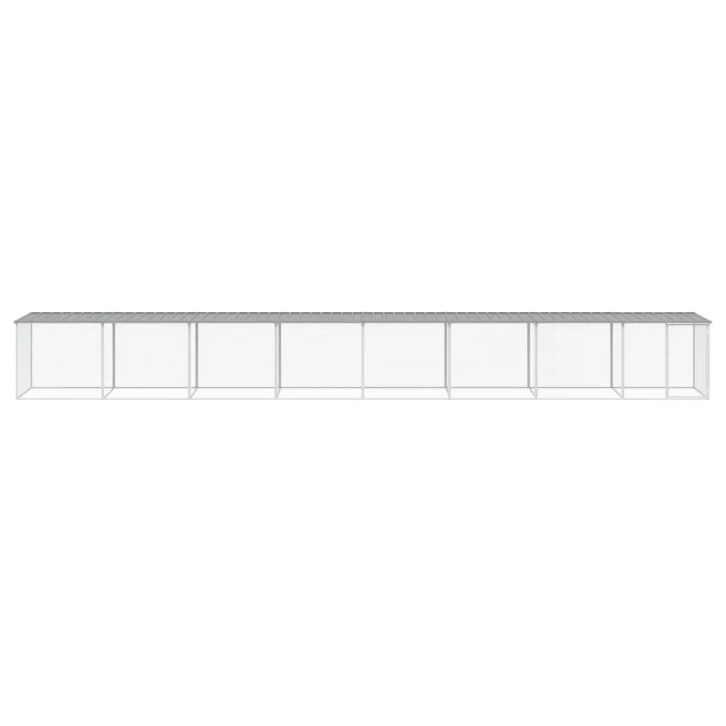 Gabbia per polli con tetto 803x98x90 cm, 7 estensioni 100x90x90