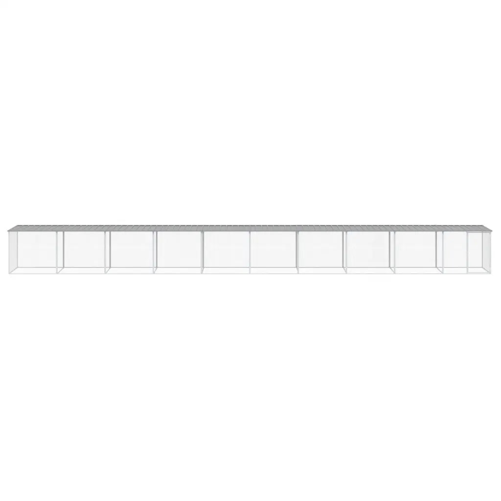 Gabbia per polli con tetto 1003x98x90 cm in acciaio zincato