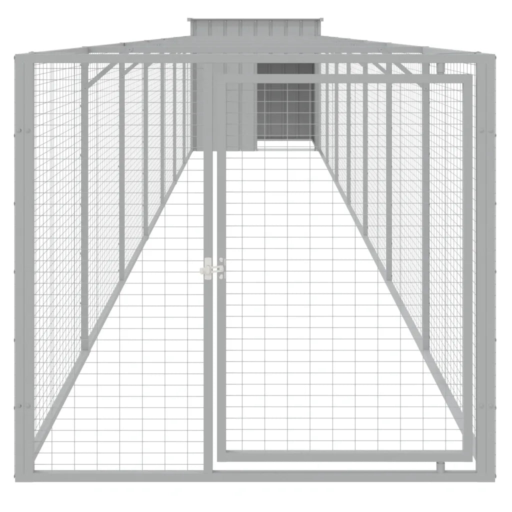 Pollaio con area corsa 110x813x110 cm in acciaio zincato