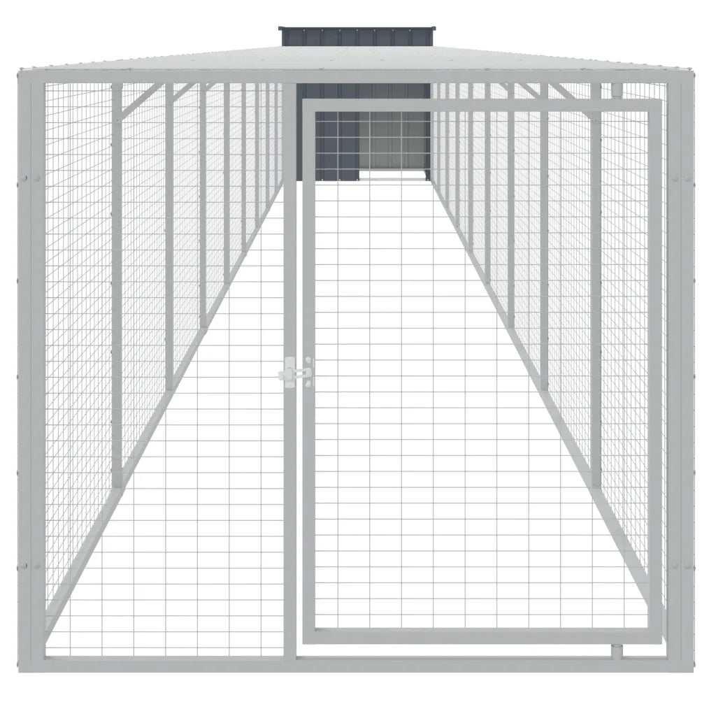 Pollaio con area corsa 110x1017x110 cm in acciaio zincato
