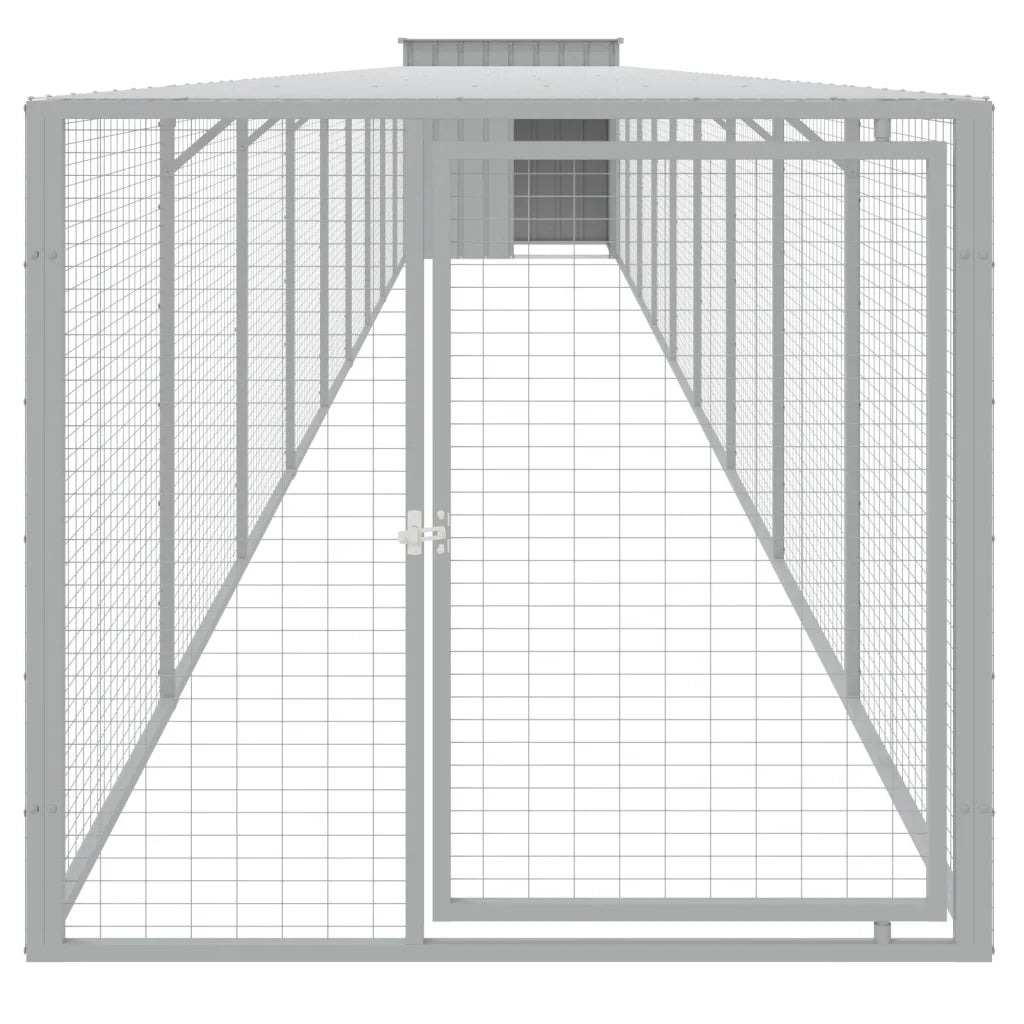 Pollaio con area corsa 110x1017x110 cm in acciaio zincato