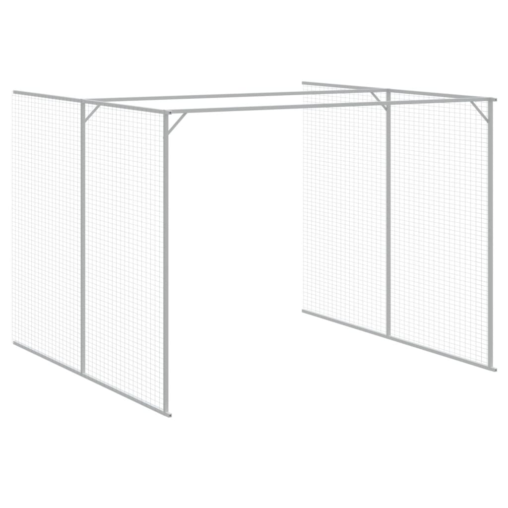 Casetta Cani Corsa Grigio Chiaro 214x1069x181cm Acciaio Zincato