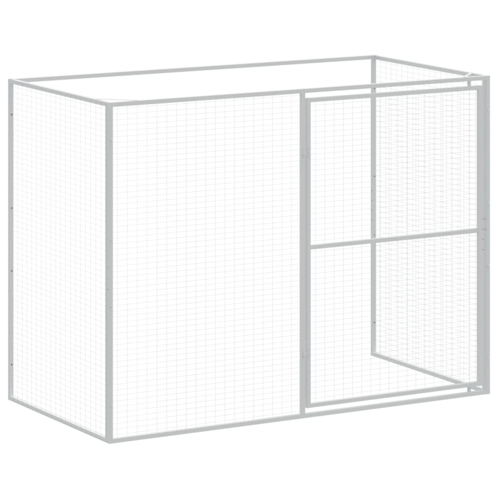 Casetta Cani Corsa Grigio Chiaro 214x1273x181cm Acciaio Zincato