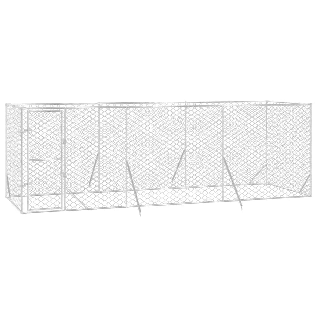 Cuccia per cani da esterno 6x2x2 m in acciaio zincato