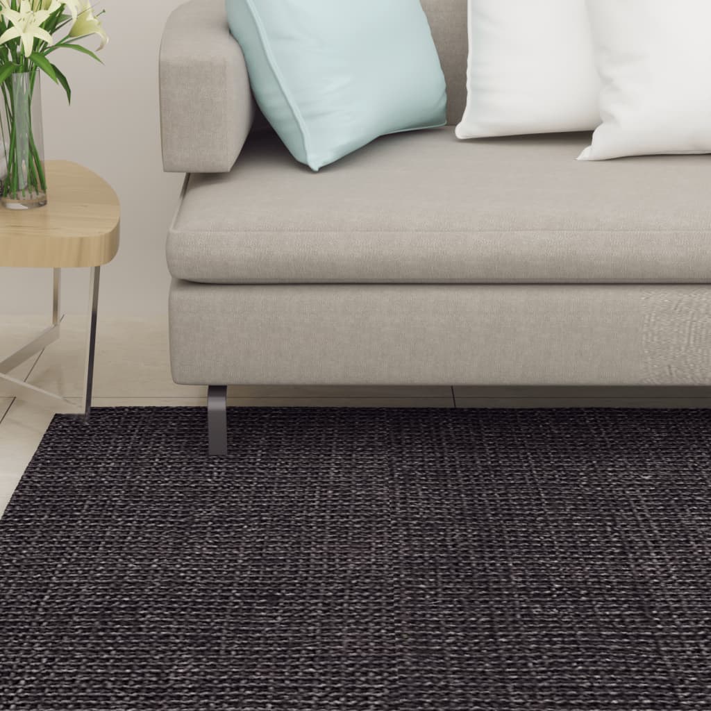 Tappeto in Sisal per Tiragraffi Nero 66x150 cm