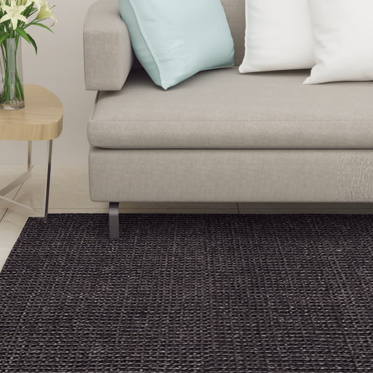 Tappeto in Sisal per Tiragraffi Nero 66x150 cm