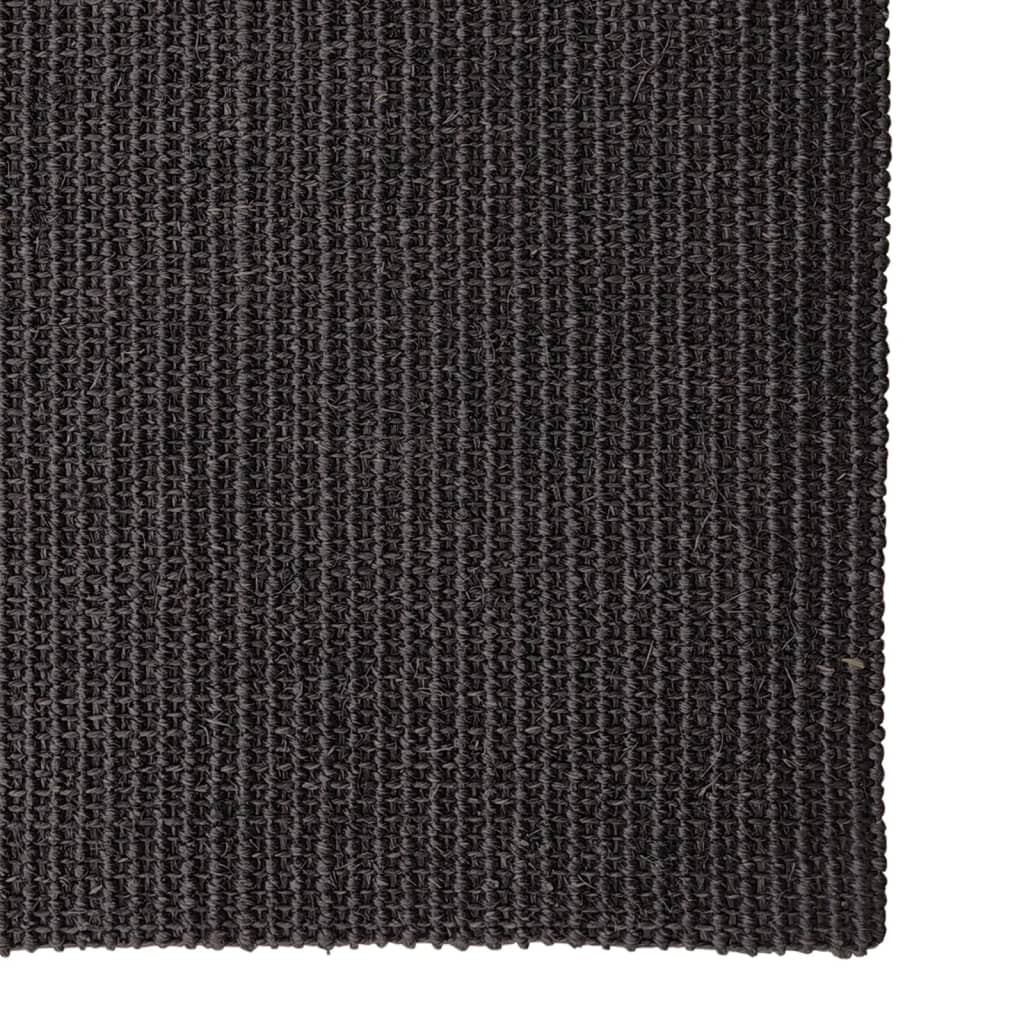 Tappeto in Sisal per Tiragraffi Nero 66x250 cm