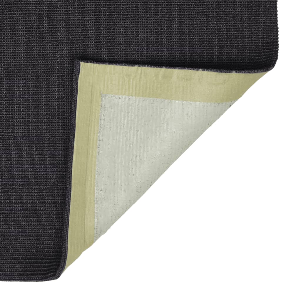 Tappeto in Sisal per Tiragraffi Nero 100x300 cm