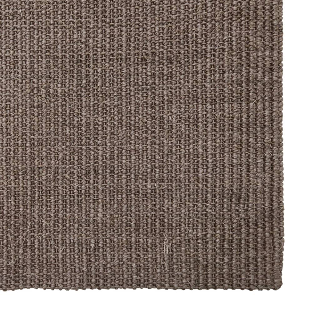 Tappeto in Sisal per Tiragraffi Marrone 100x300 cm