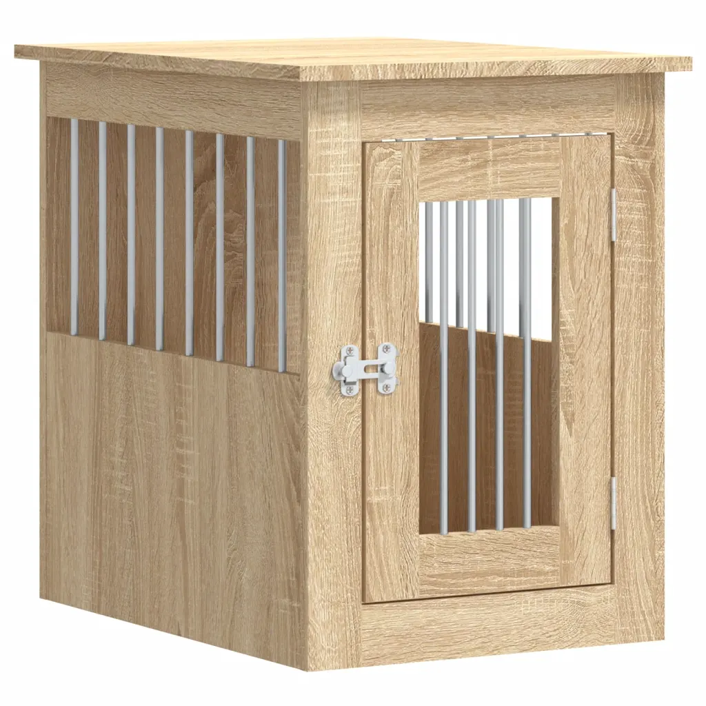 Gabbia per cani da arredamento 45x62x59 cm in legno multistrato