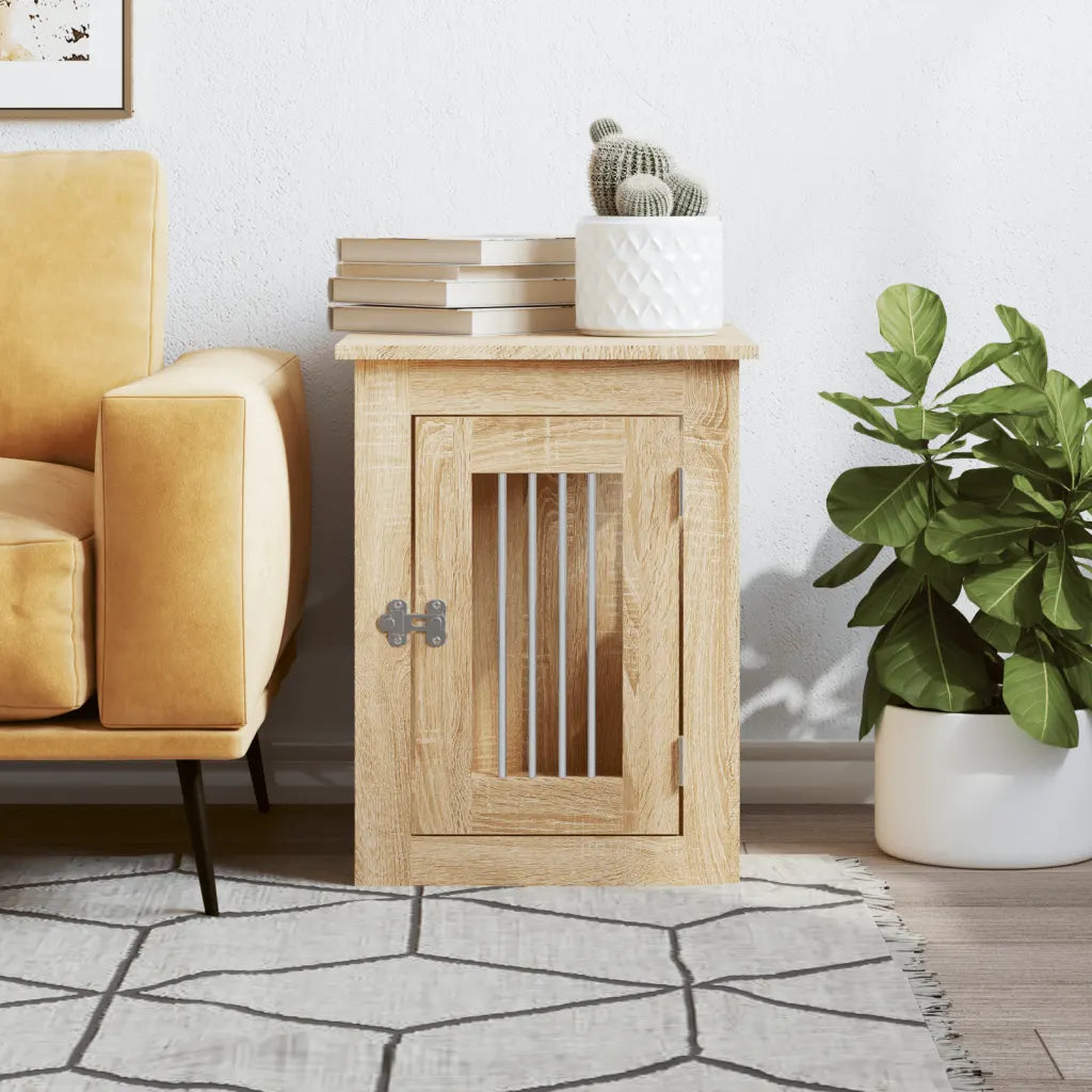 Gabbia per cani da arredamento 45x62x59 cm in legno multistrato