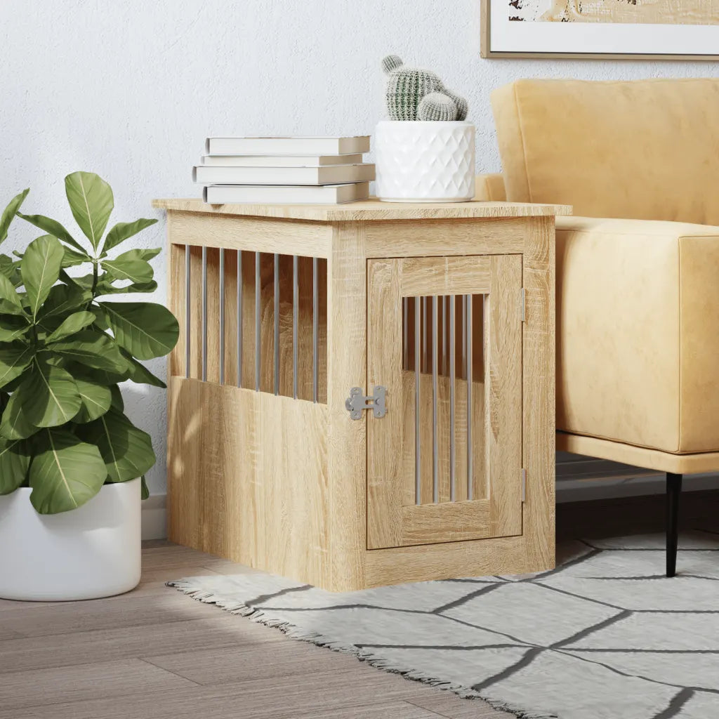 Gabbia per cani da arredamento 45x62x59 cm in legno multistrato